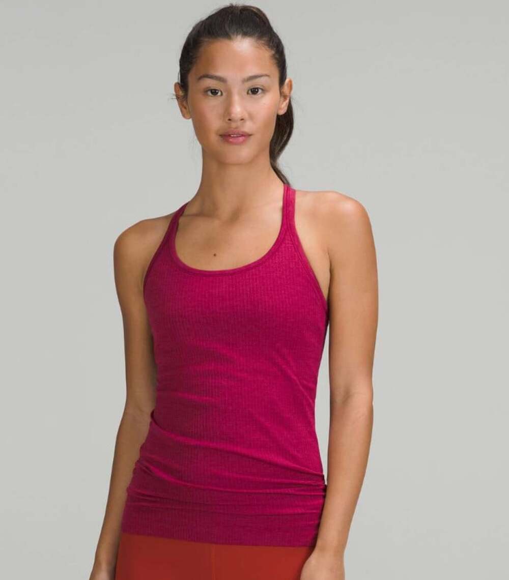 Lululemon Ebb to Street Tank Top Pomegranate Size 4